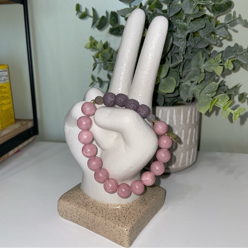Stone beaded bracelet hand made